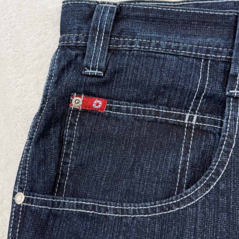 NEW Y2K Southpole Authentic Denim Red Tab Shorts Mens 48 Baggy Streetwear NWT - Picture 5 of 16